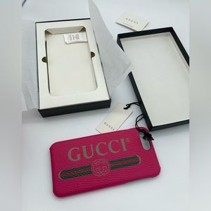 NWB GUCCI PINK SHERRY LINE SUPREME PHONE CASE